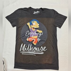 Threadless Black Graphic Milhouse 'Everything's Coming Up' Tee